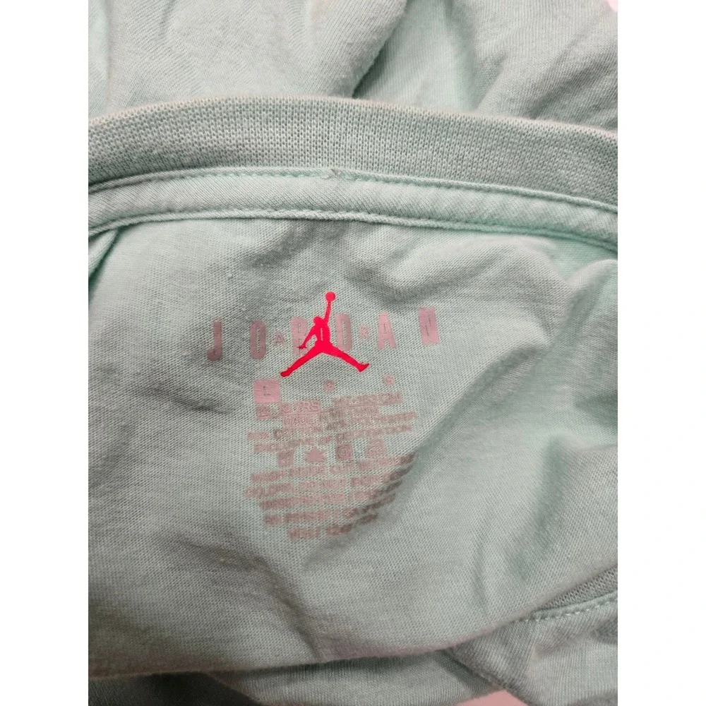 Jordan Brand Kids Graphic T-Shirt Seafoam Green Jumpman Flight Air Logo Tee L‎